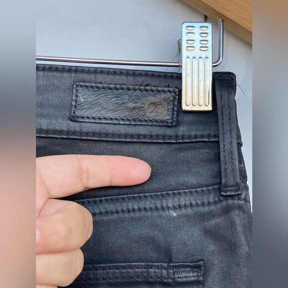 A.G. Adriano Goldshmied Farrah Black skinny Ankle Side Lace leather Jeans 28 R - Picture 12 of 17